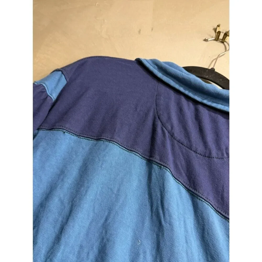 Free People Remi Rugby Mini Dress Blue